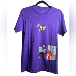 NWOT Lil TJay Purple Short Sleeve Graphic Tee Shirt State of Emergency- Small